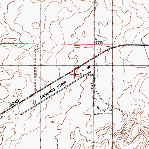 Topographic Map of Carr Airport, WA
