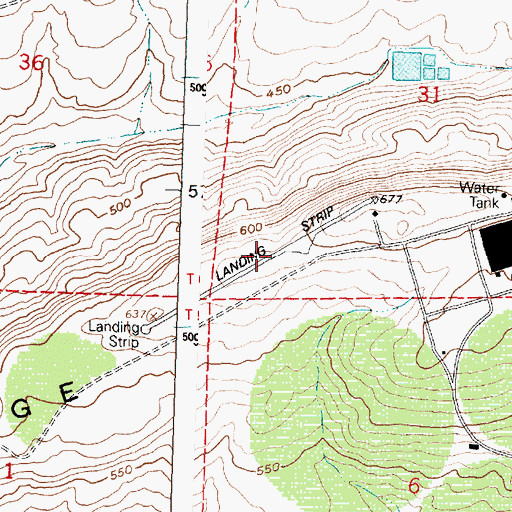 Topographic Map of Columbia Crest Winery Airport, WA