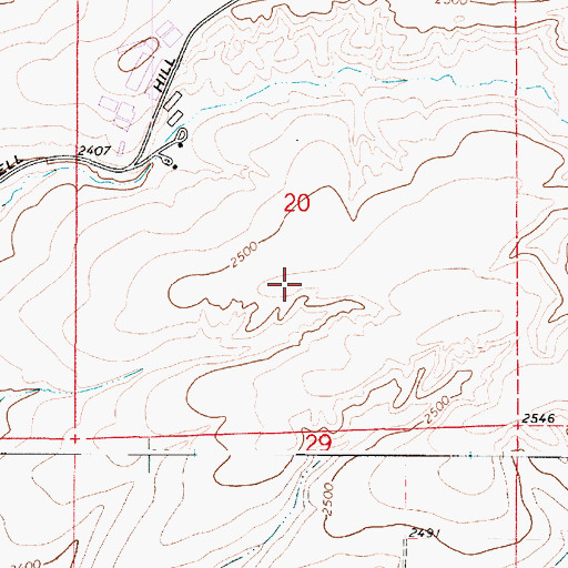 Topographic Map of Dye Seed Ranch Inc  Airport, WA
