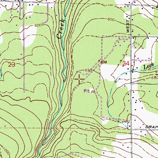 Topographic Map of Lawson Airpark, WA