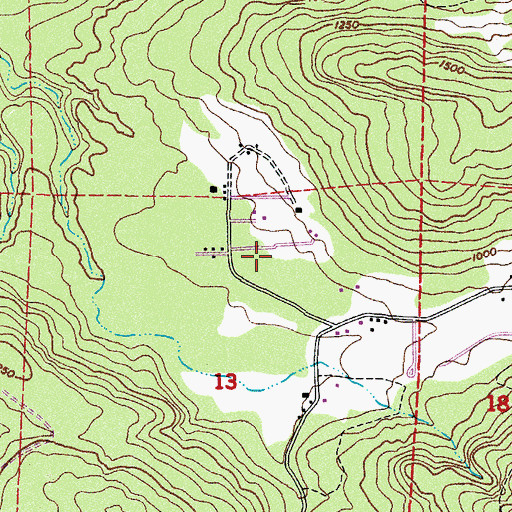 Topographic Map of Big Andy Airport, WA