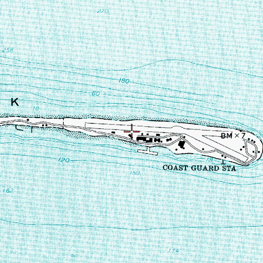 Topographic Map of Port Angeles Coast Guard Air Station, WA
