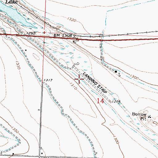 Topographic Map of Quincy Flying Service, WA