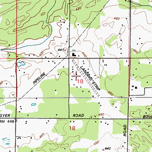 Topographic Map of Flying B Airport, WA