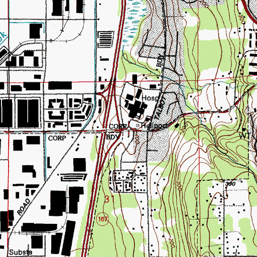 Topographic Map of Valley Medical Center Heliport, WA