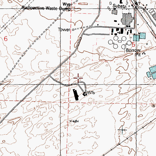 Topographic Map of WNP-2 Plant Support Facility Heliport, WA