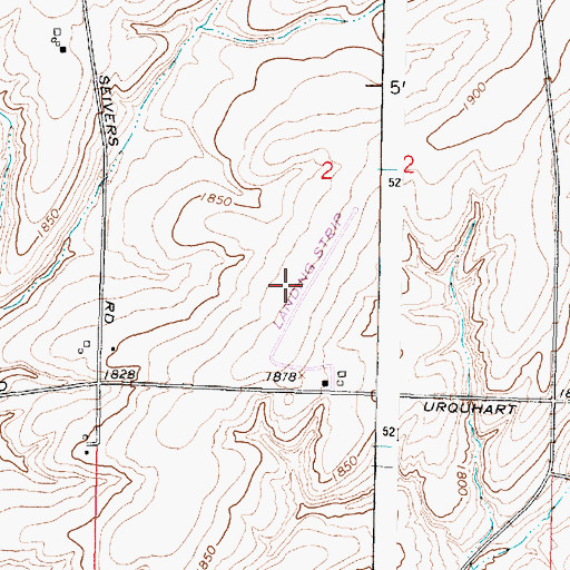 Topographic Map of Dewald Airport (historical), WA