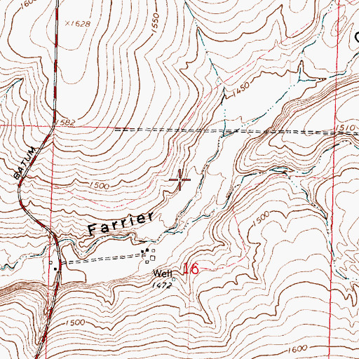 Topographic Map of Tree Heart Ranch Airport, WA