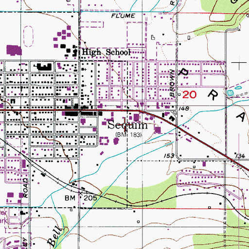 Topographic Map of Duke's Private Airport (historical), WA