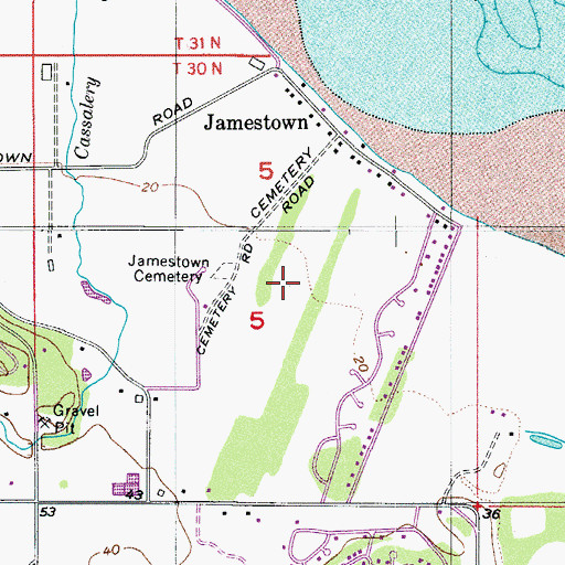 Topographic Map of Flying S Airfield, WA