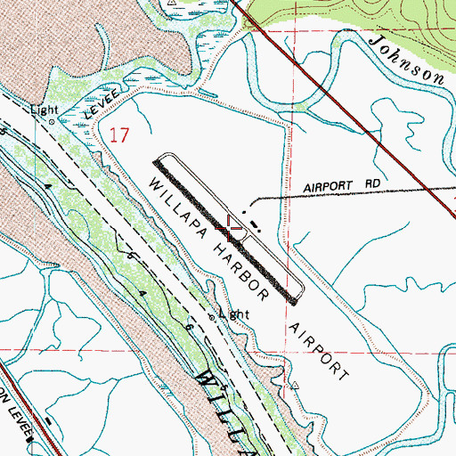 Topographic Map of Willapa Harbor Airport, WA
