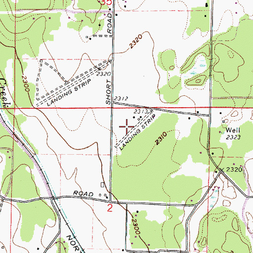 Topographic Map of Fowlers Northwest 40 Airport, WA