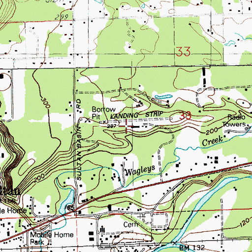 Topographic Map of Sky Harbor Airport, WA