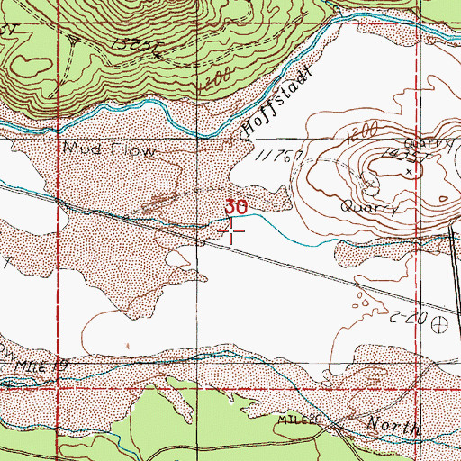 Topographic Map of Hoffstadt Viewpoint Heliport, WA