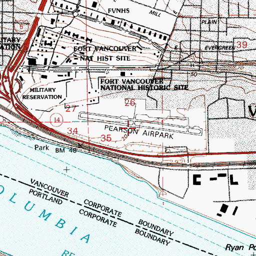 Topographic Map of Pearson Field, WA