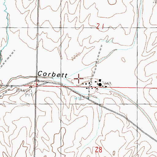 Topographic Map of Sheffels Ranch Airport, WA
