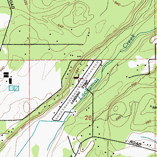 Topographic Map of Cougar Mountain Airfield, WA