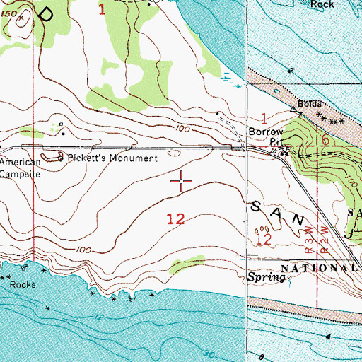 Topographic Map of San Juan Island National Historical Park, WA
