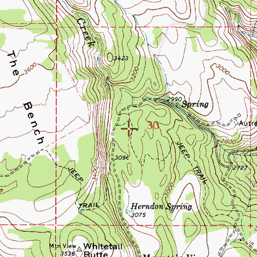 Topographic Map of Mount View School, WA