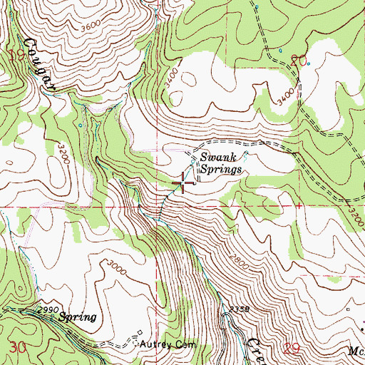 Topographic Map of R Barber Ranch, WA