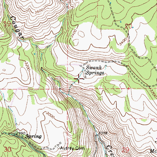 Topographic Map of R Barber Ranch, WA