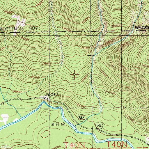 Topographic Map of North Fork Nooksack Research Natural Area, WA