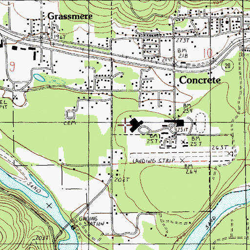 Topographic Map of Concrete Elementary School, WA