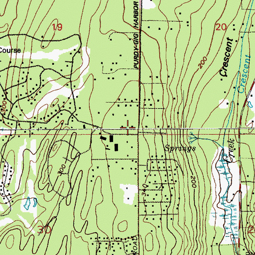 Topographic Map of Canterwood, WA