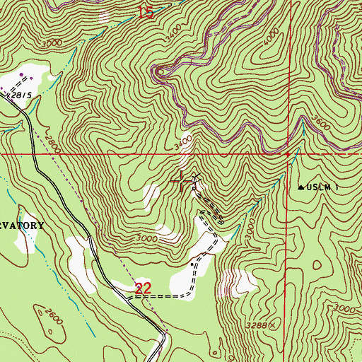 Topographic Map of Lucky Joe Mine, WA