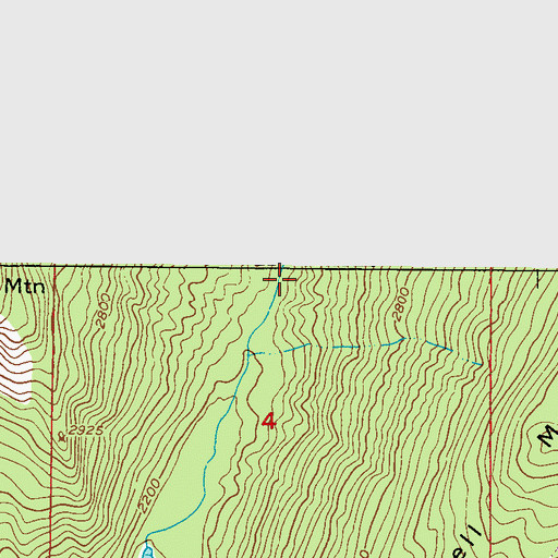 Topographic Map of North Fork Goodeve Creek, WA