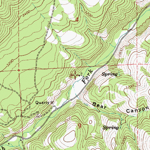 Topographic Map of Soda Springs Forest Camp, WA