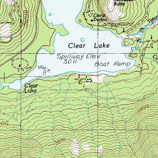 Topographic Map of Clear Lake Guard Station, WA
