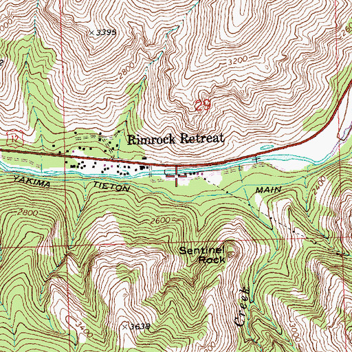 Topographic Map of Trout Lodge, WA