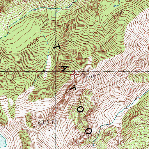Topographic Map of Tatoosh Ridge, WA