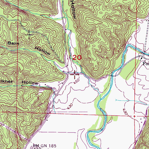 Topographic Map of Shepherd Hollow, AL