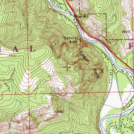 Topographic Map of Edgar Rock Lookout Tower, WA