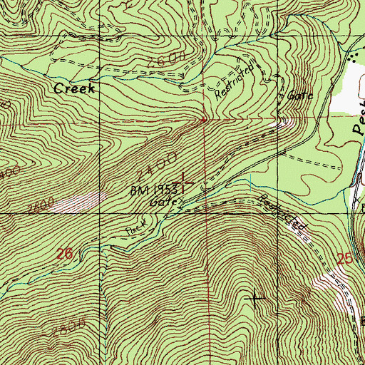 Topographic Map of Ingalls Creek Guard Station, WA