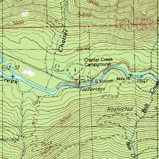 Topographic Map of Chatter Guard Station, WA