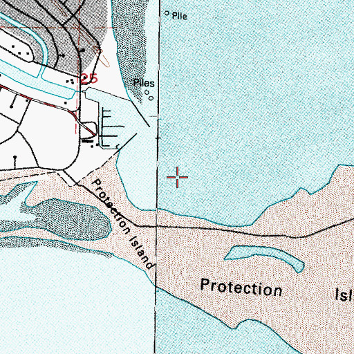 Topographic Map of Armstrong Bay, WA