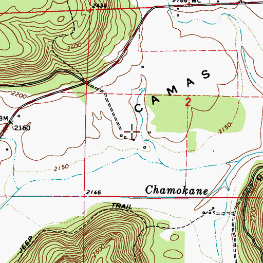 Topographic Map of Camas, WA