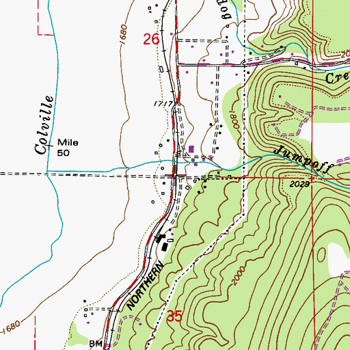 Topographic Map of Kulzer, WA