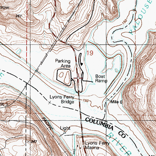 Topographic Map of Lake Herbert G West Reservation Area, WA