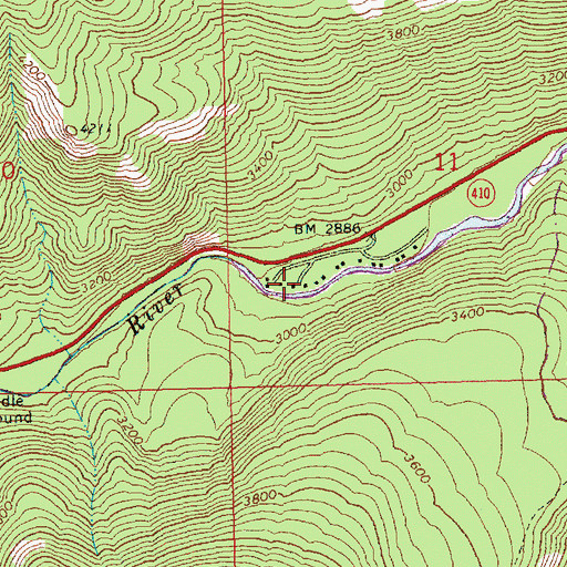 Topographic Map of Sleepy Hollow Summer Homes, WA