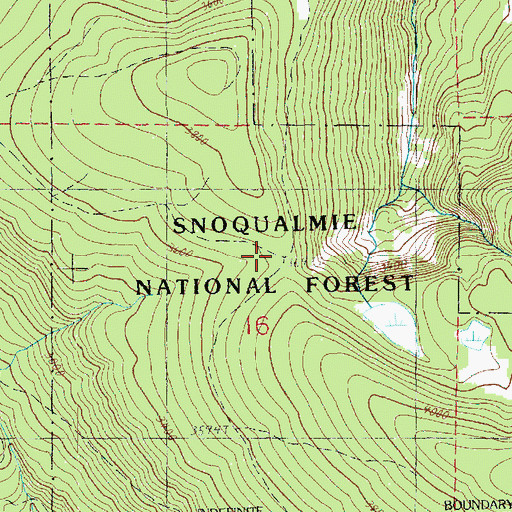 Topographic Map of Olney Park Recreation Area, WA