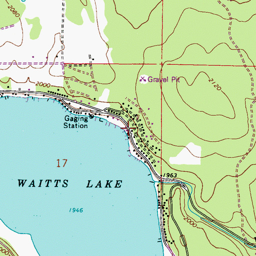 Topographic Map of Waits, WA