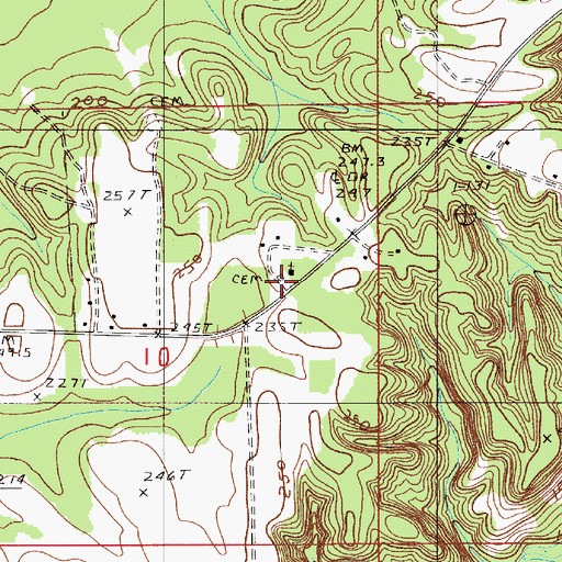 Topographic Map of Shiloh Chapel, AL