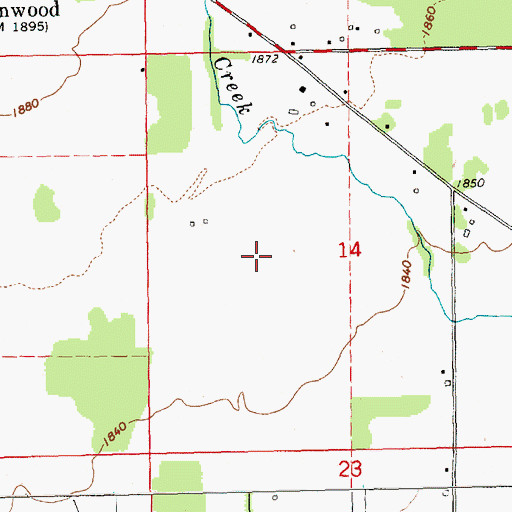 Topographic Map of Flying L Ranch Airport (historical), WA