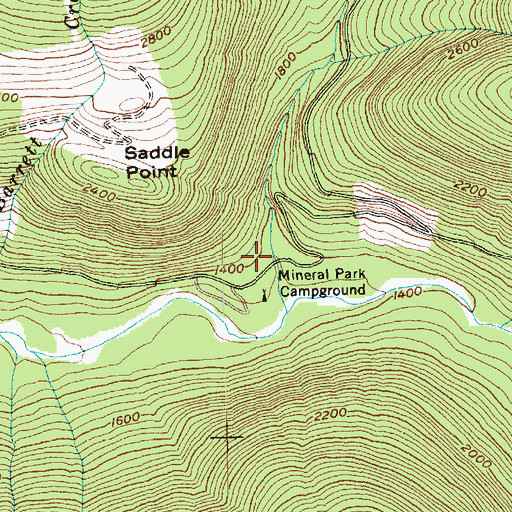 Topographic Map of Mineral Park Guard Station, WA