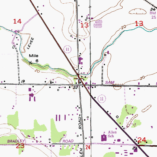Topographic Map of Allen, WA