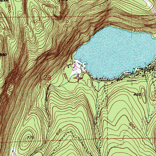 Topographic Map of Camp Lutherwood, WA